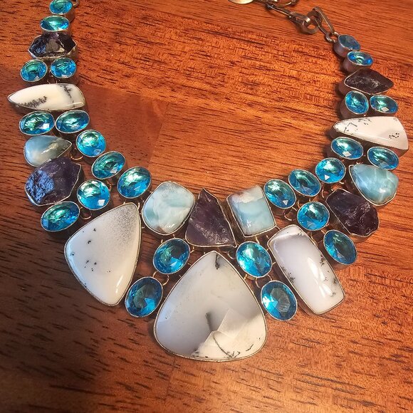 Vintage Gemstone Statement necklace - Picture 6 of 6